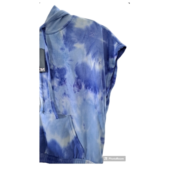 NWT-ALIGN COLLECTIVE SPORTS 2 PCS TIE DYE HOODIE AND SHORT SET DRAWSTRING - Picture 5 of 7